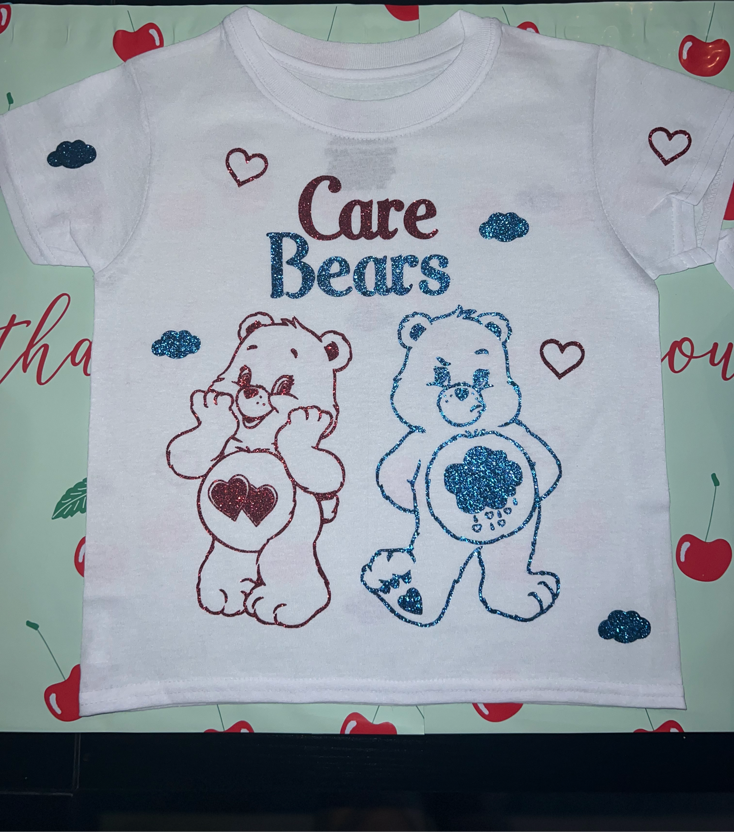 Glitter CareBears- kids shirt