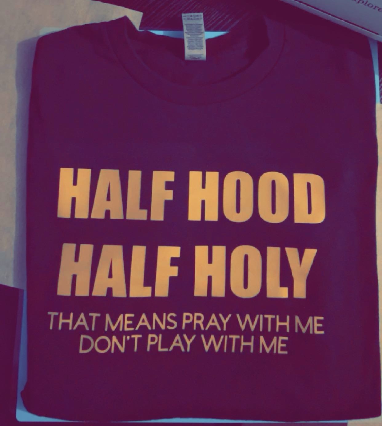 Half Hood Half Holy - Unisex Adult Shirt.