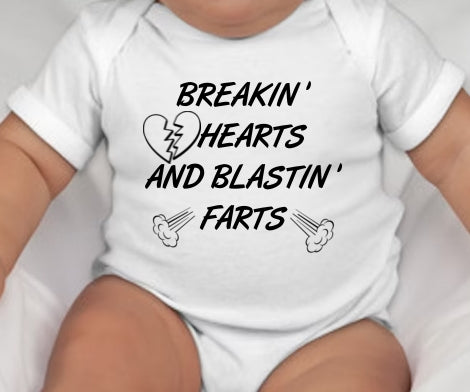 BREAKIN' HEARTS AND BLASTIN' FARTS - Onesie